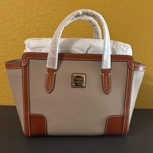 Dooney & Bourke Tan and Brown Satchel